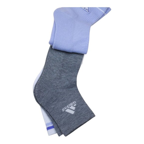 Adidas Womens High Quarter Cushioned Socks 3-Pack Climalite Cool Comfort Purple - Picture 6 of 7